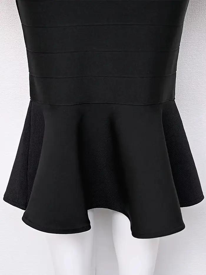 BEAUKEY-Jupe en queue de poisson à bande noire pour femme, jupes bandage sirène, taille haute, batterie de bureau pour femme, crayon, fête, célébrité XL