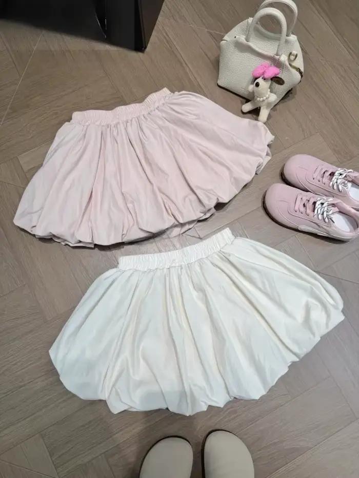 Jupe courte rose Kawaii Bud pour femmes
