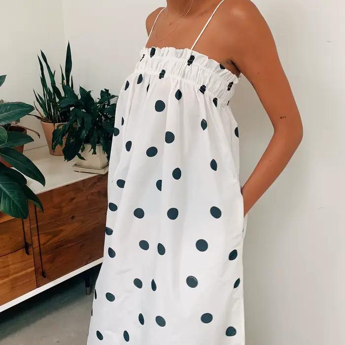 Robe longue à bretelles Spaghetti pour femmes
