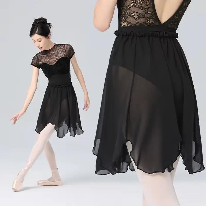 Jupe de Ballet en Mousseline de Soie Polyvalente pour Femmes Adultes Occasions Spéciales Danse Classique Théâtre Patinage Sur Glace