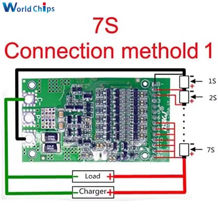 BMS 6S 7S 8S 9S 10S 11S 12S 13S 25A 4.2V Lithium Li-ion Lifepo4 carte de Protection de Charge de batterie Lifepo4 Pack BMS PCB PCM