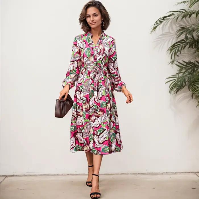 Jupe plissée de style bohème pour femmes