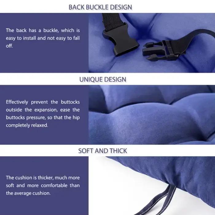 Coussin de chaise à bascule, coussin de chaise de jardin extérieur, antidérapant, à dossier haut, pour chaise de Patio, lavable, pour chaise longue