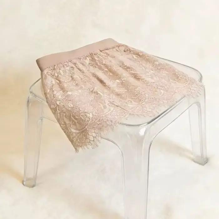 Nouvelle jupe transparente en dentelle et résille