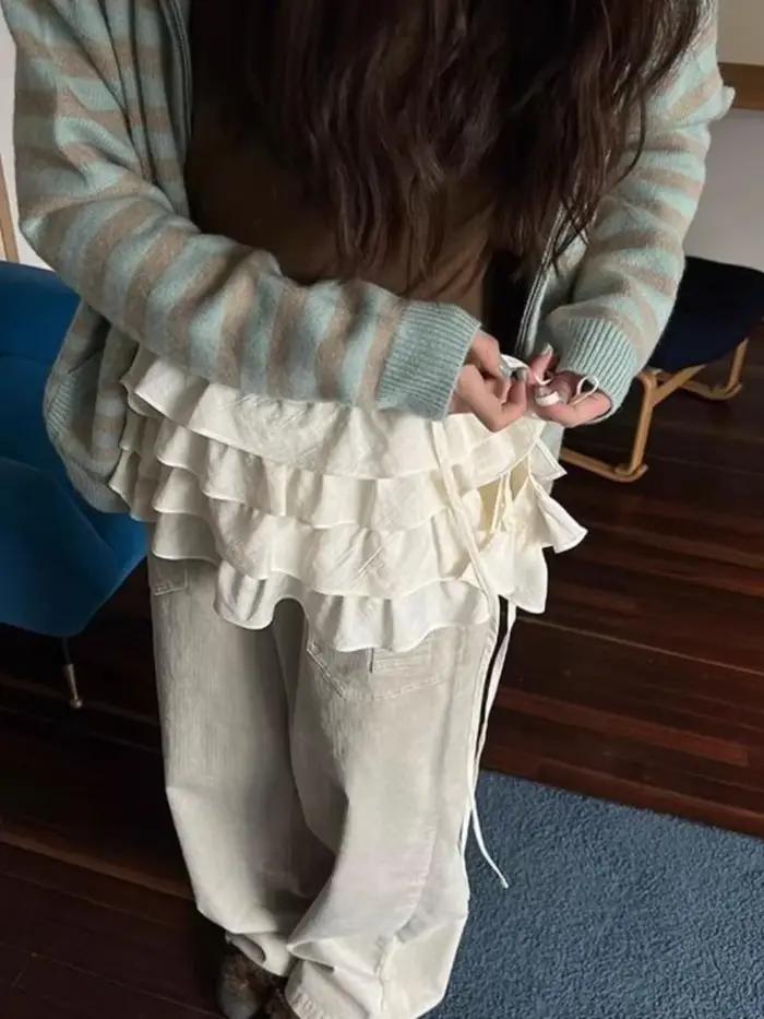 Jupe blanche laiteuse pour femmes