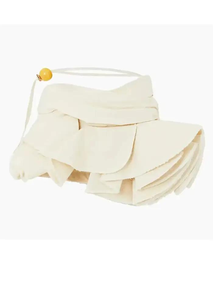 Mini jupe plissée asymétrique pour femme