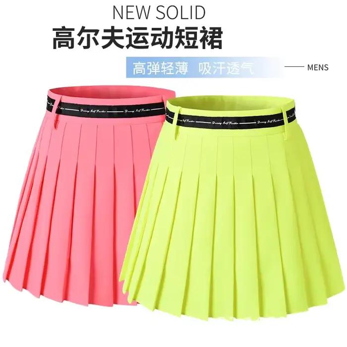 Jupes de Golf et de Tennis pour femmes, taille haute, Double couche plissée, sport, Fitness, course à pied, Yoga, entraînement athlétique doux