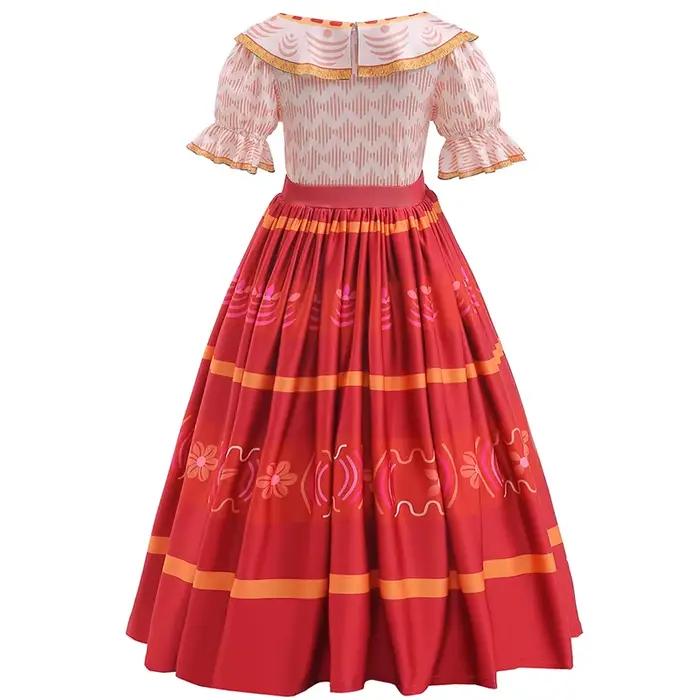 Robe d'été pour enfants de 3 à 12 ans, robe décontractée à manches courtes pour filles, robe en coton imprimée, robe de princesse pour fête d'anniversaire
