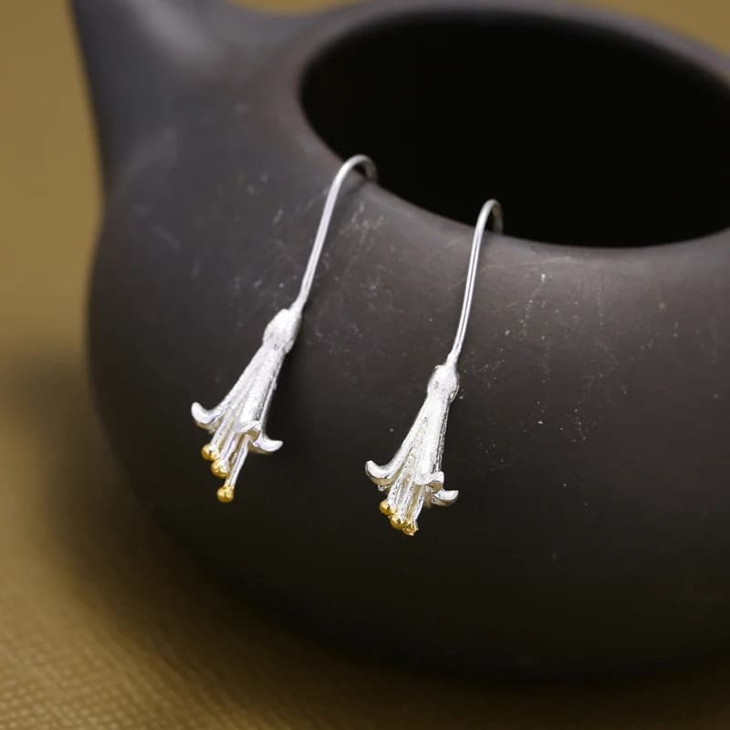 Boucles d'oreilles longues en argent sterling 925 pour femmes, élégantes, pour prévenir les allergie