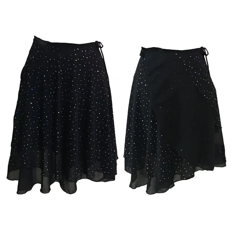 Jupe de danse latine en mousseline de soie pour femmes, écharpe de danse du ventre, serviette de han