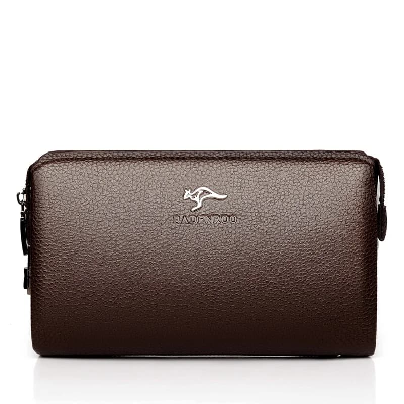 Marque de luxe hommes portefeuille en cuir Long portefeuille en cuir PU portefeuille hommes Double f