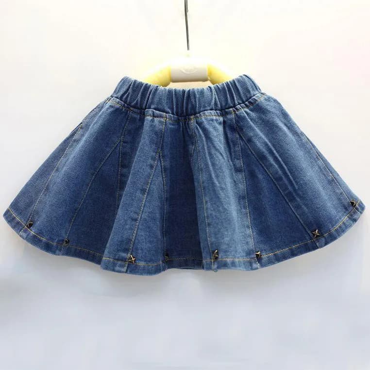 Jupe en jean à rivets pour petite fille, vêtement mignon pour enfant en bas âge, collection automne 