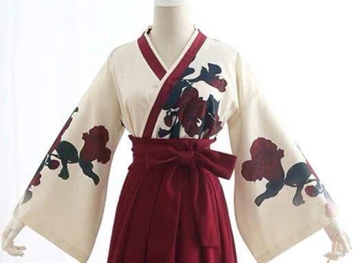 Costume de robe kimono japonais pour femmes, jupe en Y, imprimé MiHaori, vêtements Kawaii, vêtements