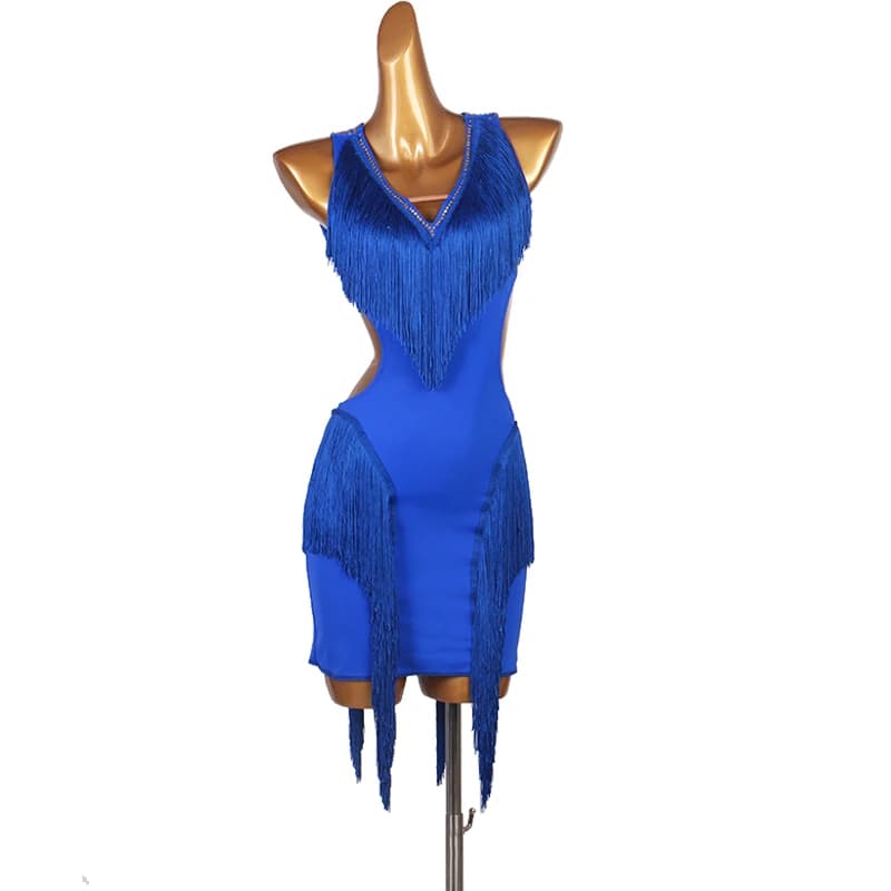 Jupe de danse de compétition latine pour femme, robe de phtaline à pampilles pour femme, Régions ba 