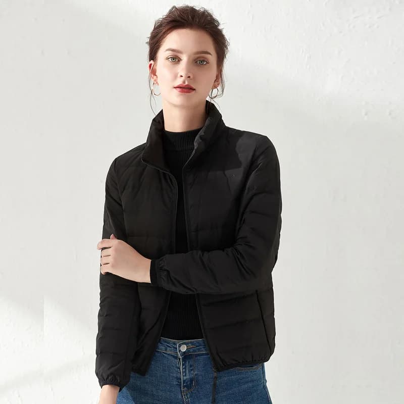 Veste en tissu mat pour femme, manteau chaud, Parka, résistant, imperméable, sans couture, Ultra lég