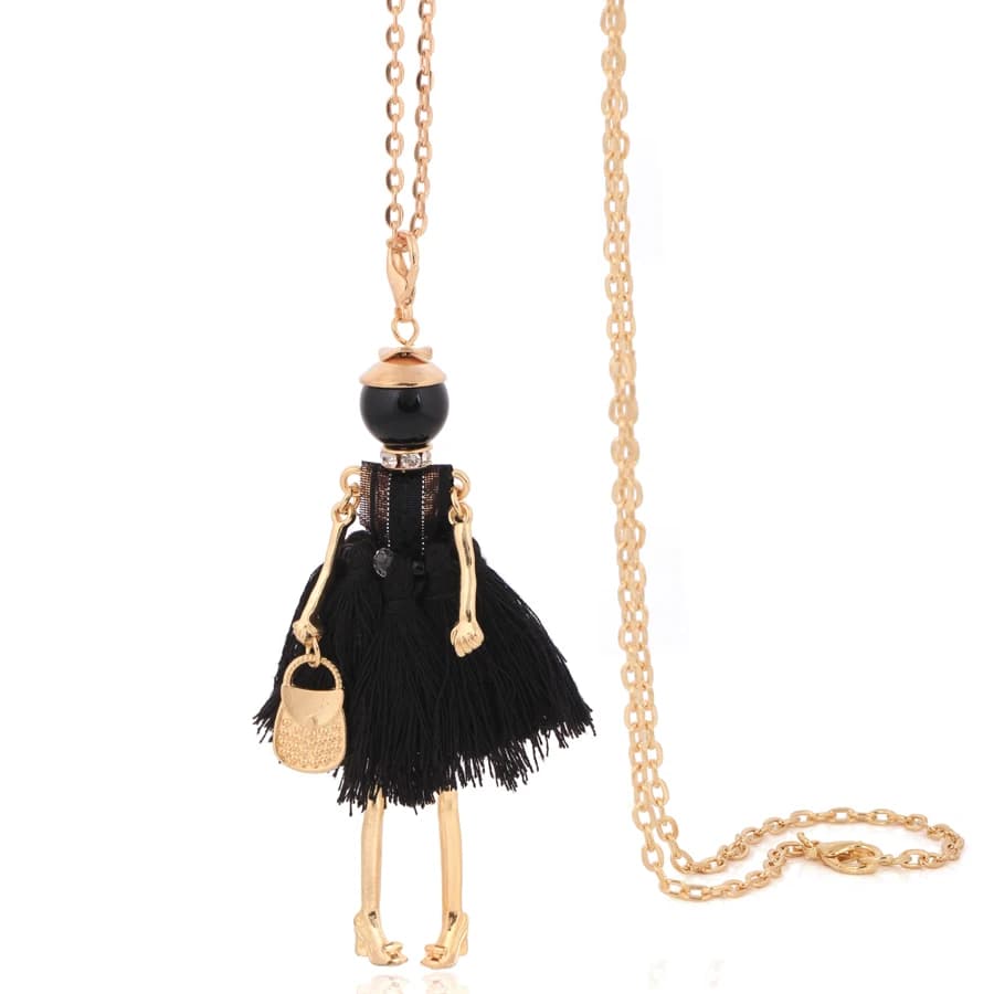 Collier Long Pendentif Fait à la Main pour Femme et Fille, Bijou de Beurre Français à la Mode, Vente