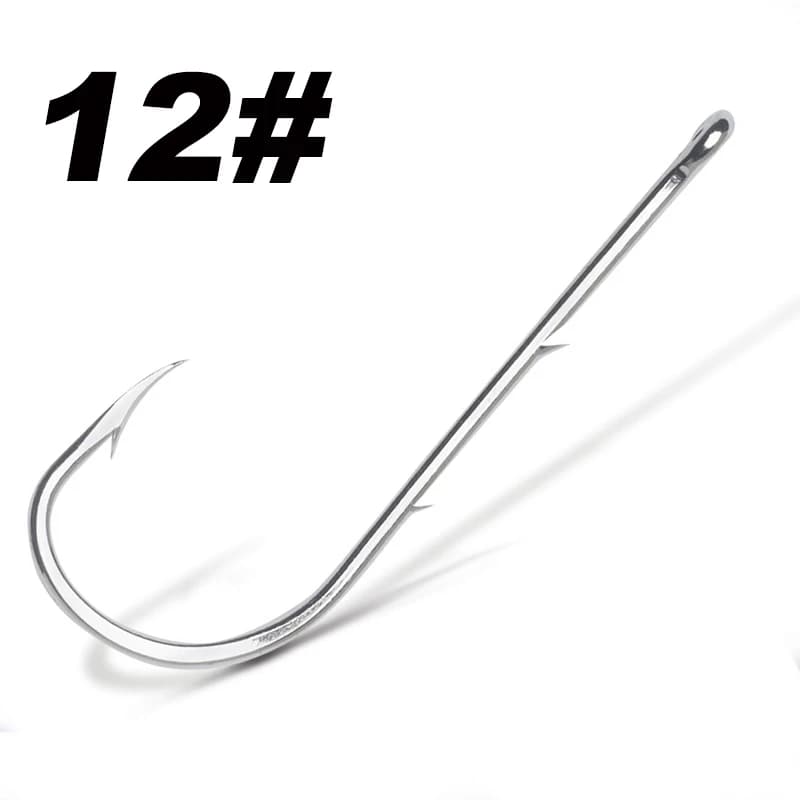 Hameçon de pêche à tige longue, 50 pièces/lot, appât vivant avec Double appât, barbes en acier à hau
