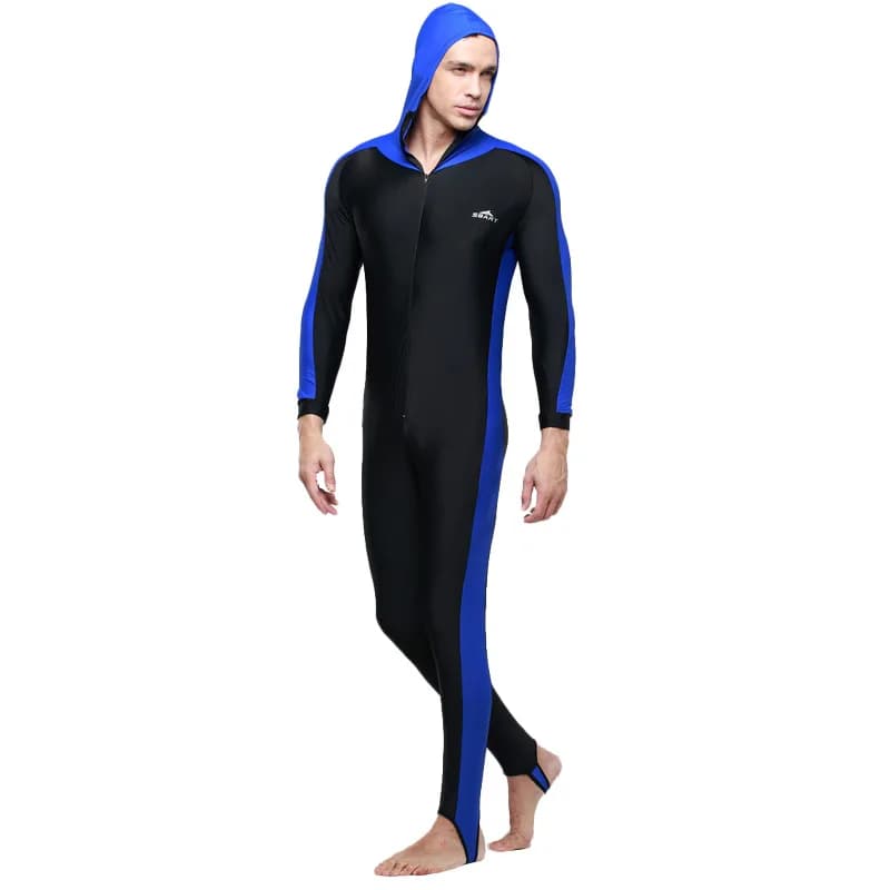 SBART UPF 50+ Maillot de bain une pièce Rash Guard à manches longues avec capuche, combinaison de pl