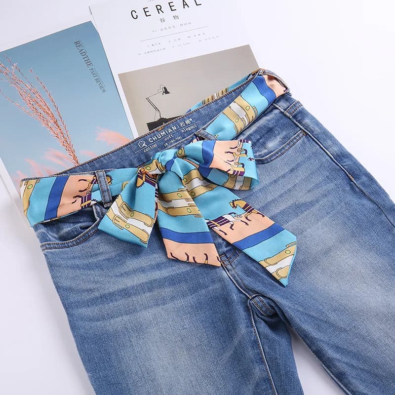 Ceinture à ruban Extra longue et large pour femmes, nœud en ruban de satin de soie, écharpe en soie,