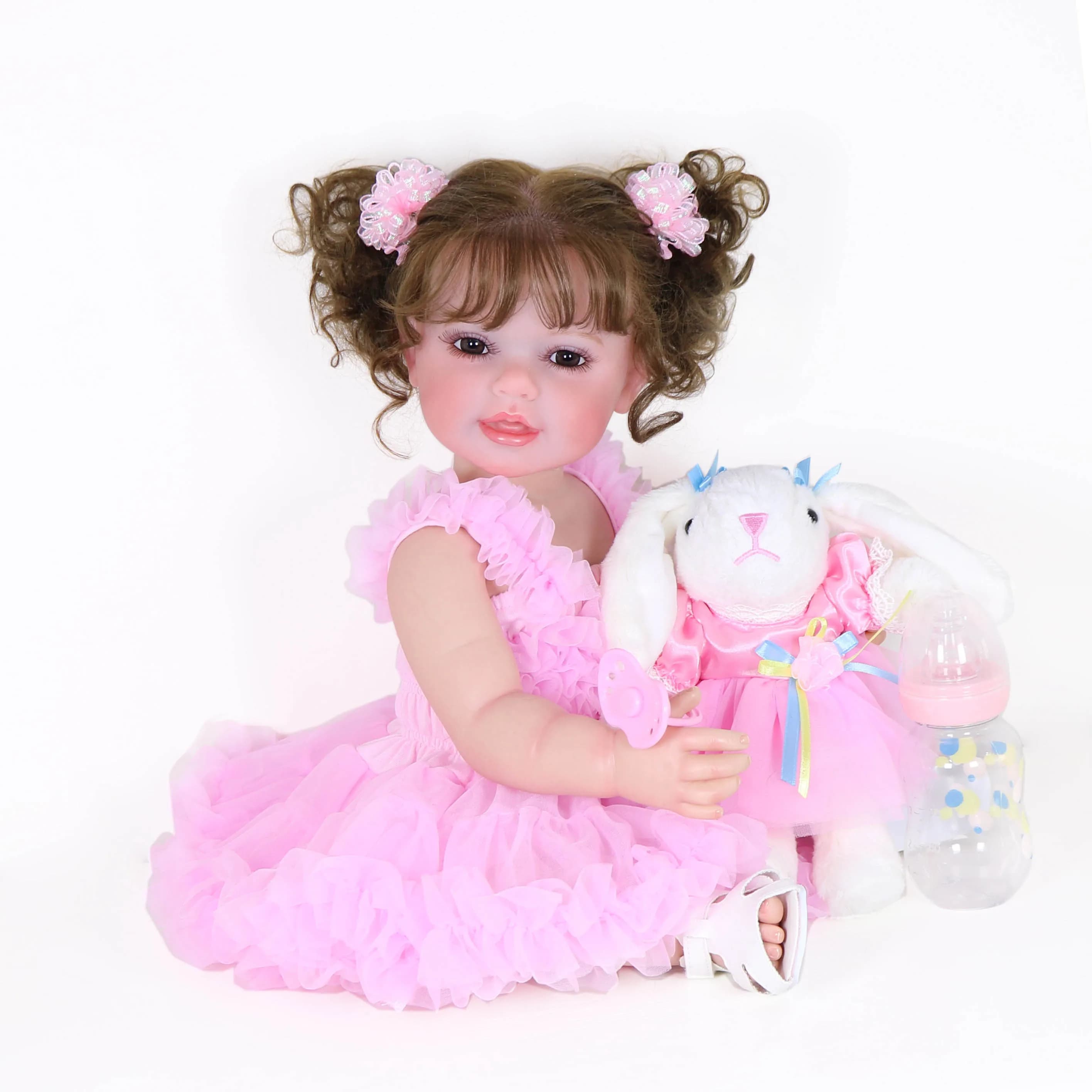 Poupée Reborn Happy Birthday Girl – Poupée réaliste de 22 pouces avec cheveux implantés, corps entiè