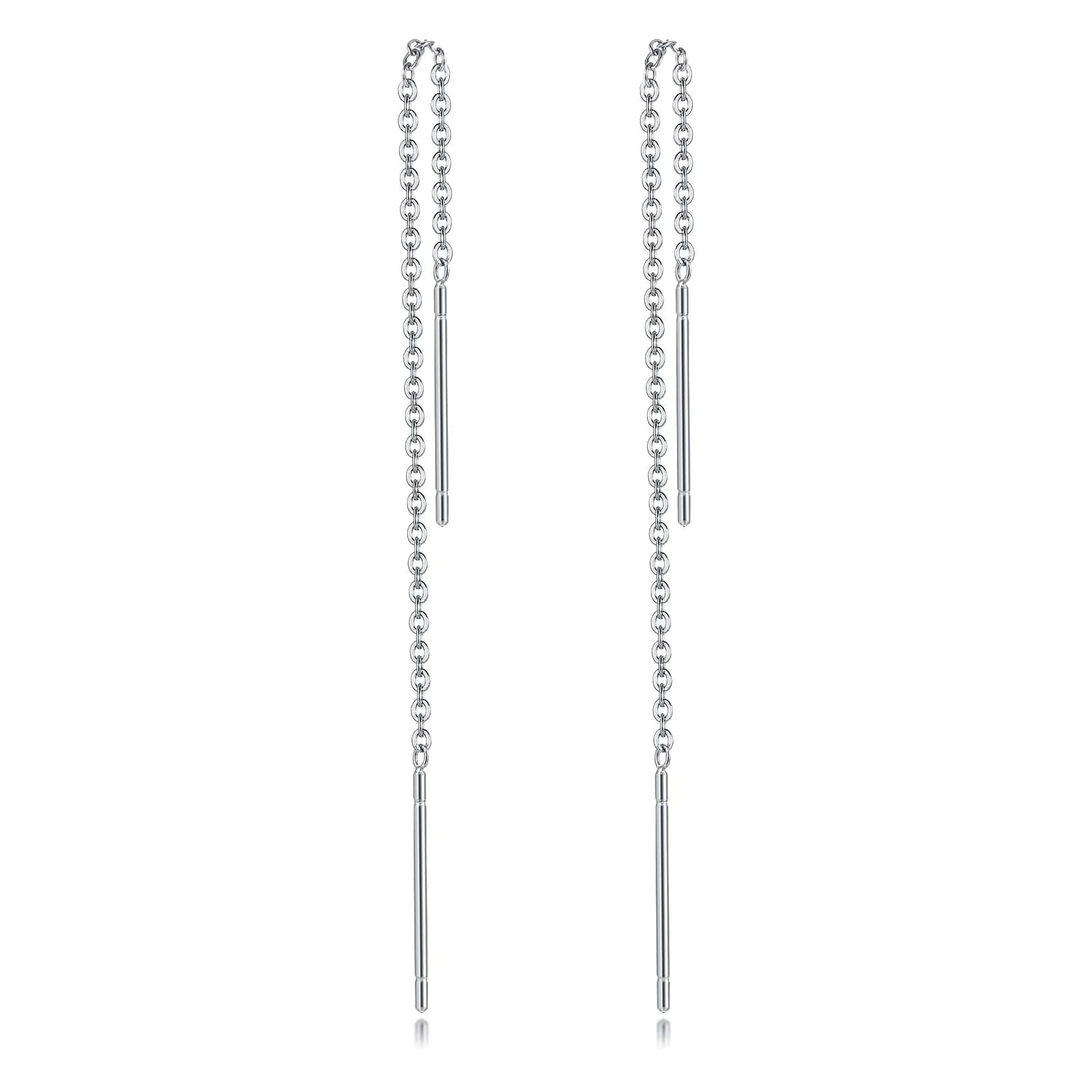 Boucles d'oreilles longues pour femmes, boucles d'oreilles linéaires fines, ligne d'oreille goutte à
