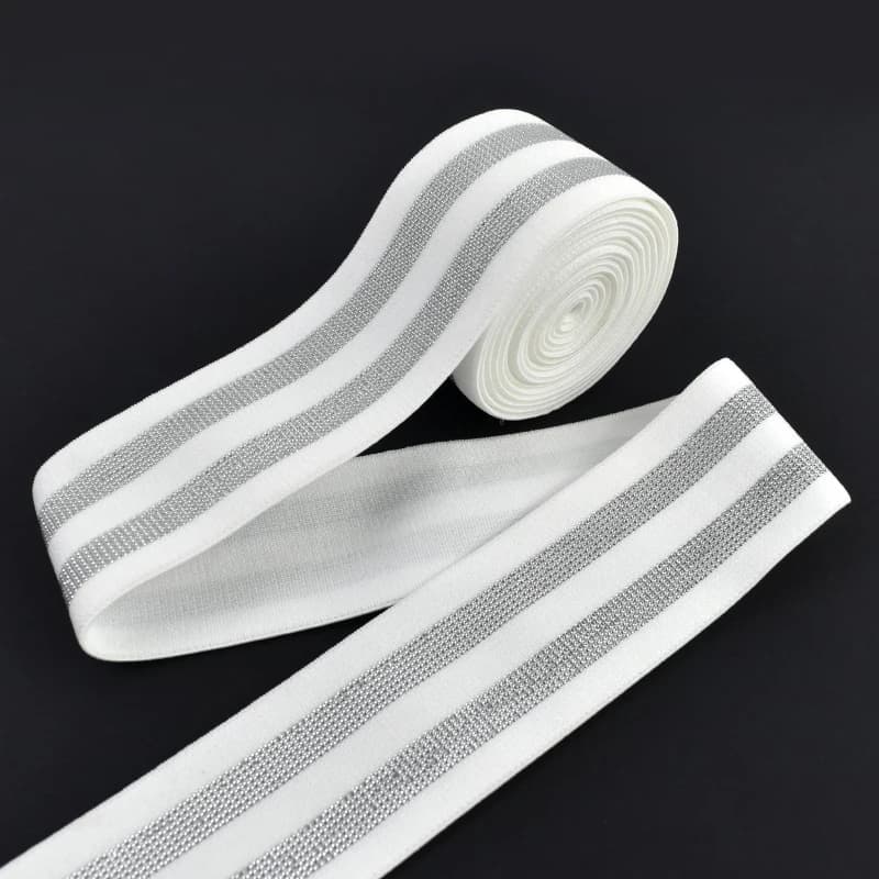 Bandes élastiques rayées de 2/5/10 mètres, 40/50 mm, 1,6 mm d'épaisseur, pour ceinture de pantalon, 