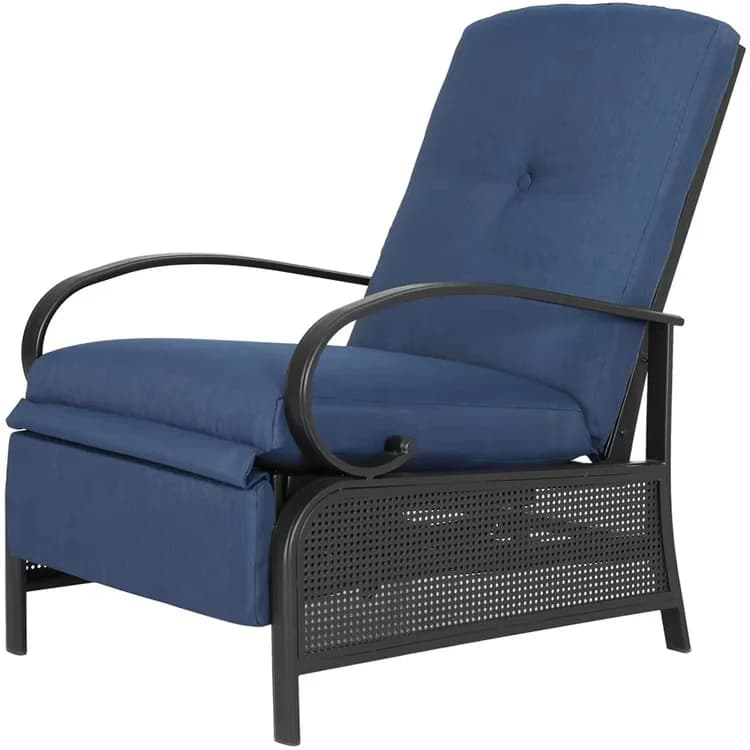 Chaise longue de terrasse réglable pour mobilier d'extérieur