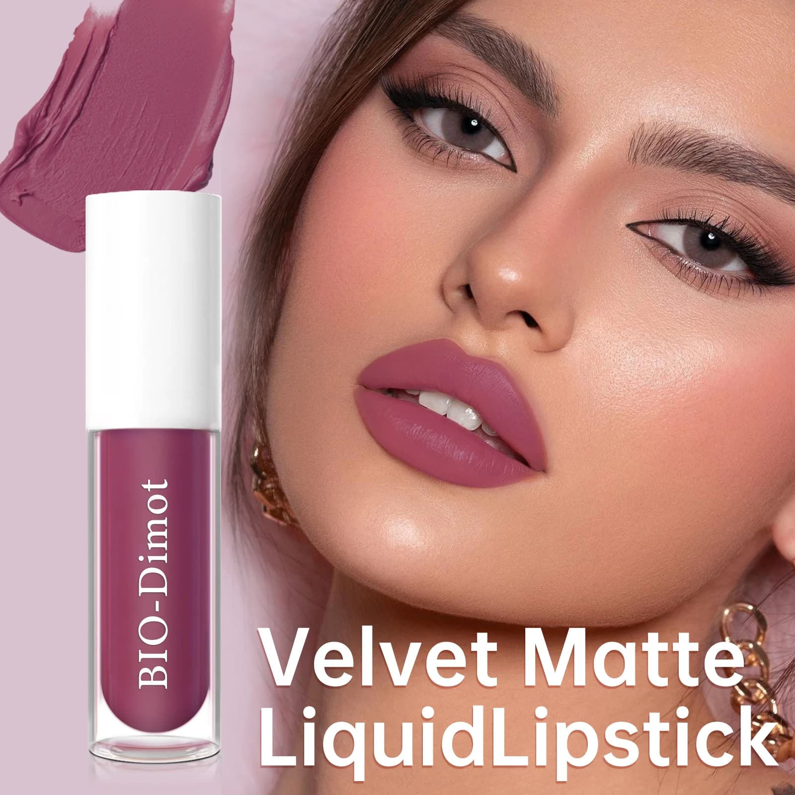 BIO-Dimot Rouge à lèvres mat velours longue durée résistant à la transfert facile à appliquer bâton 