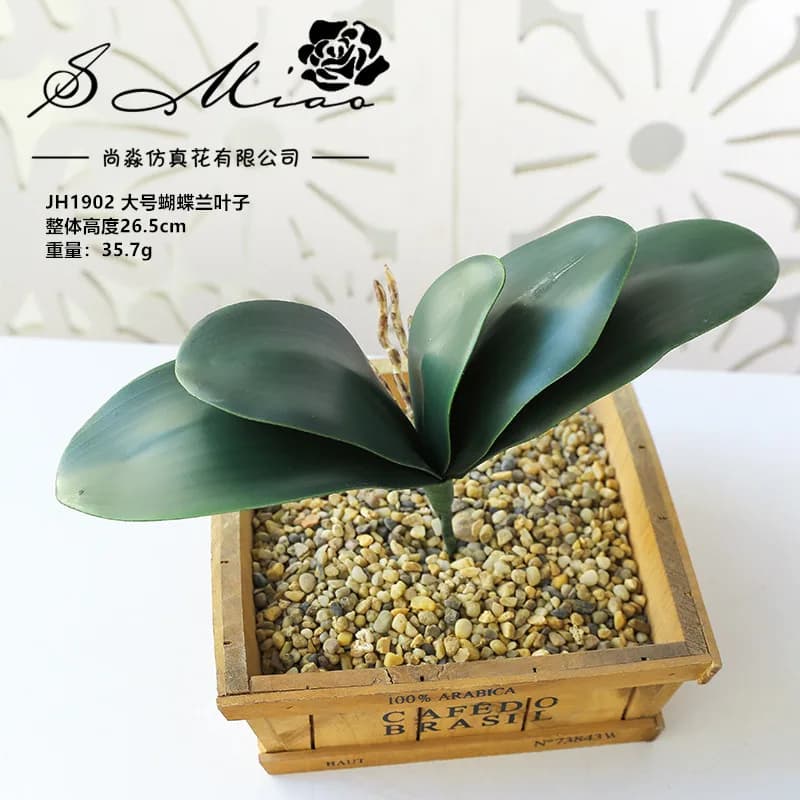 Fleur de simulation du cuir chevelu d'orchidée, mini drapeau, plante de phalaenopsis, accessoires de