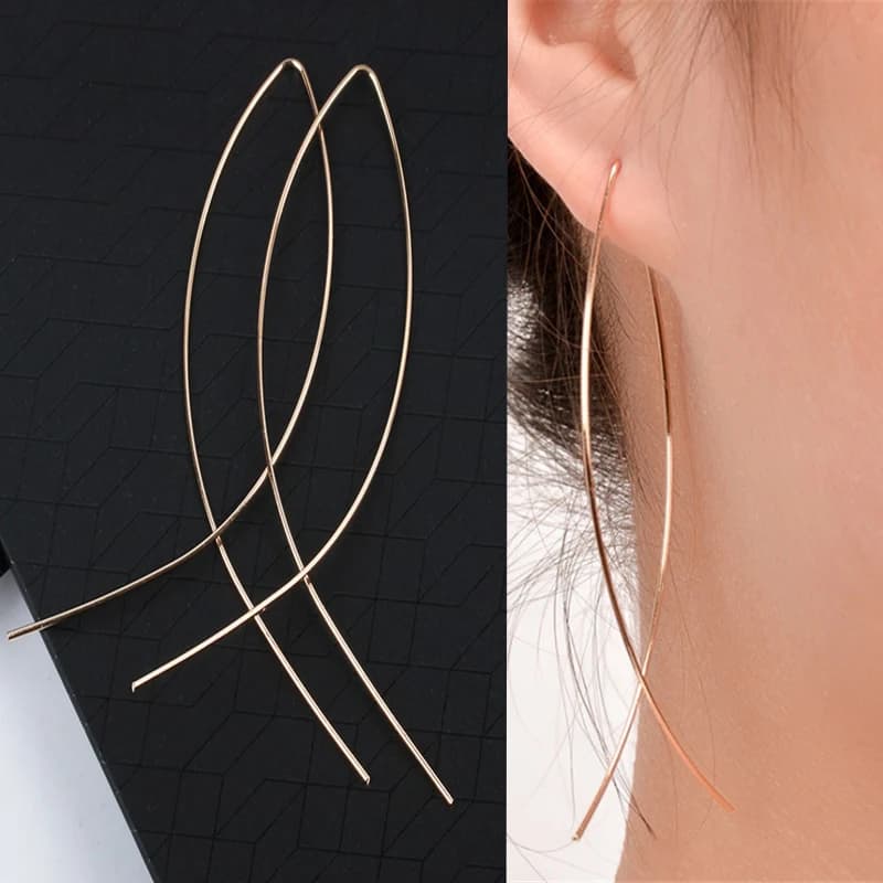 Boucles d'oreilles longues à pampilles en strass pour femmes, nouvelle Version 2022, simples, couleu
