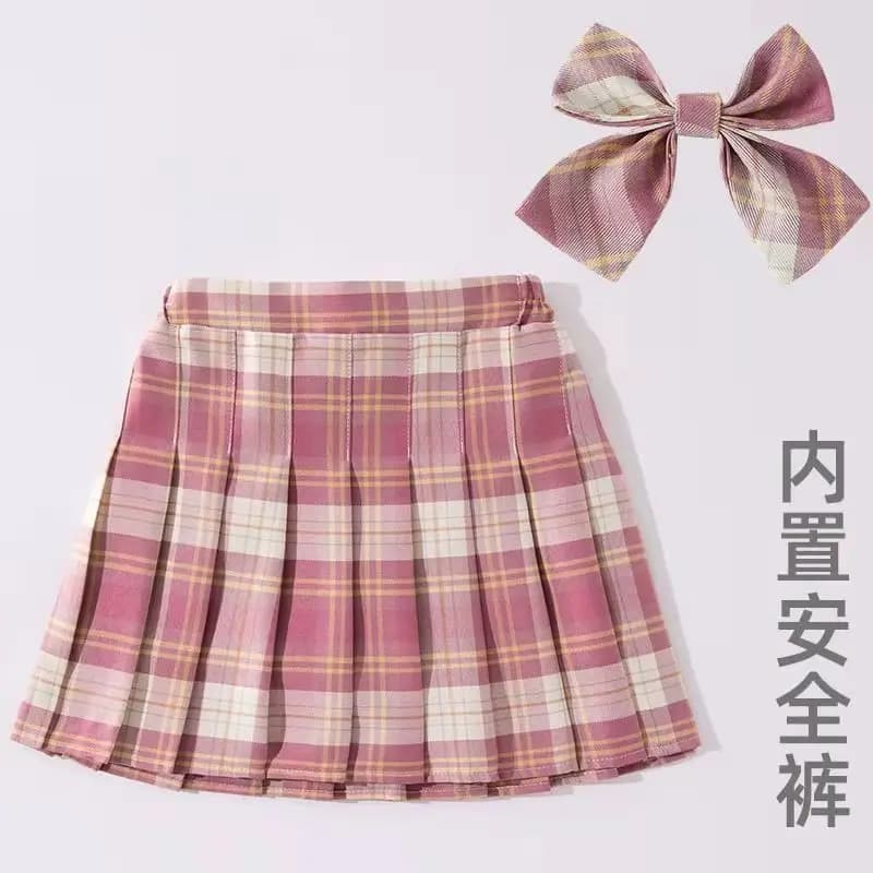 Jupe à carreaux pour adolescentes, vêtements de Style collégial pour enfants, mode printemps-été pou