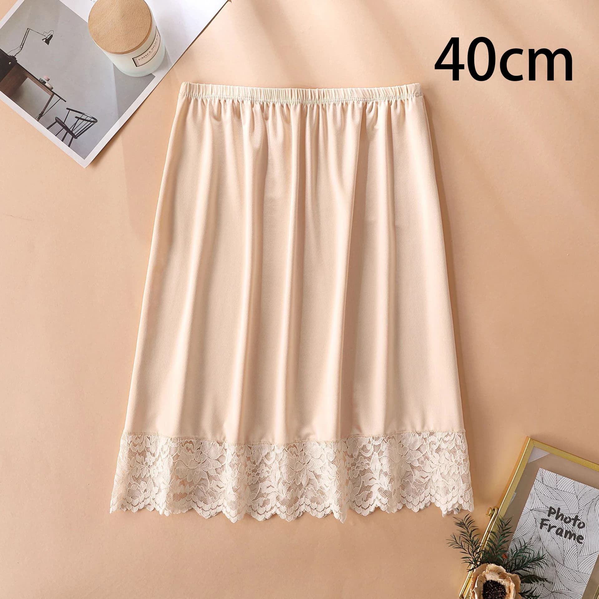 1 pièce Jupe de dessous en dentelle pour femme, idéale pour l'été, sous-jupe de sécurité pour longue