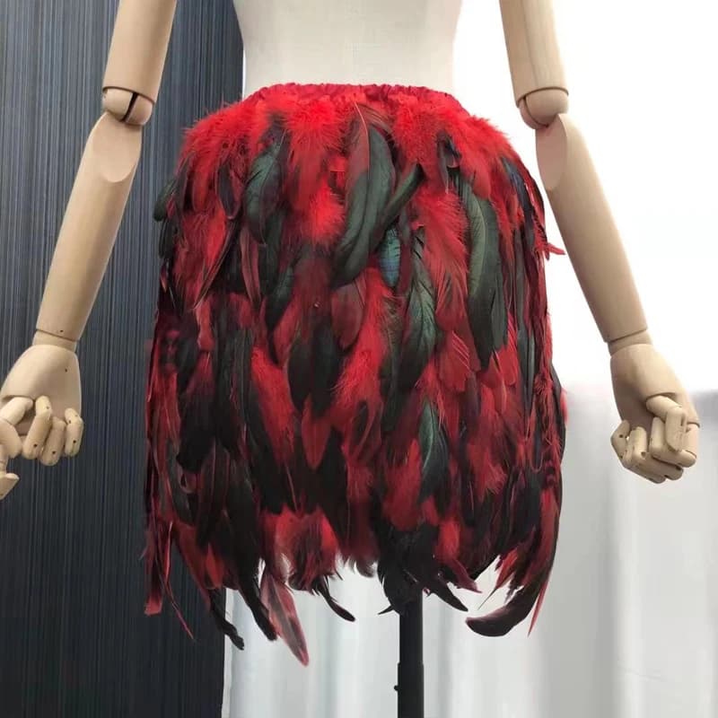 Nouvelle jupe courte en plumes de dinde 100% naturelles, sous-vêtements, manteau en fourrure pour fe