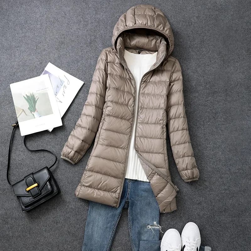 Manteau en duvet léger grande taille 5xl 6xl 7xl automne femmes printemps automne Ultra léger longue