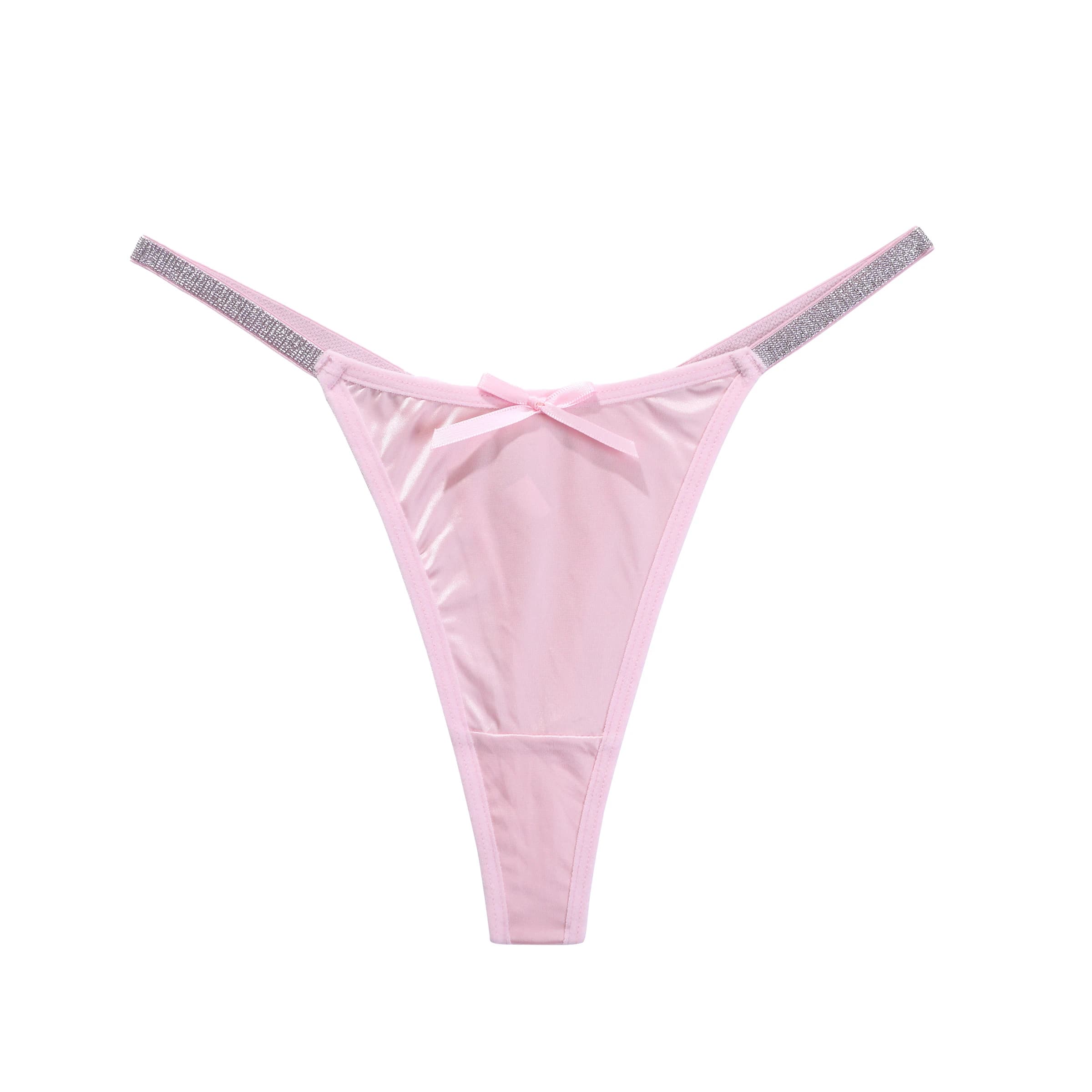 Slip string pour femmes, doux, confortable, couleur unie, sous-vêtement Sexy avec ceinture fine, Lin
