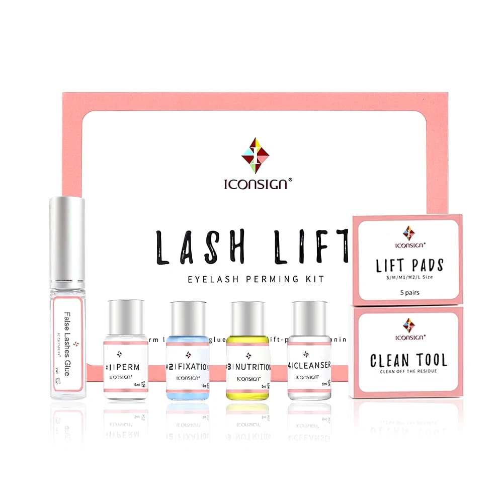 ICONSIGN Kit de rehaussement de cils amélioré, pour cils et sourcils, permanente semi-permanente pou