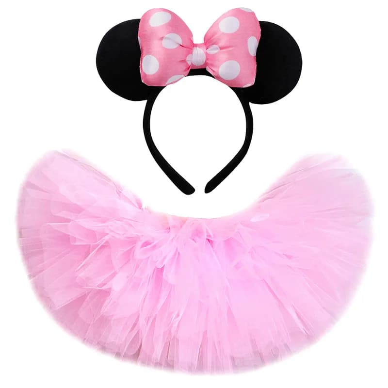 Jupe Tutu Minnie pour bébé fille, vêtements Tutu à pois, jupes en Tulle, Costume d'halloween et d'an