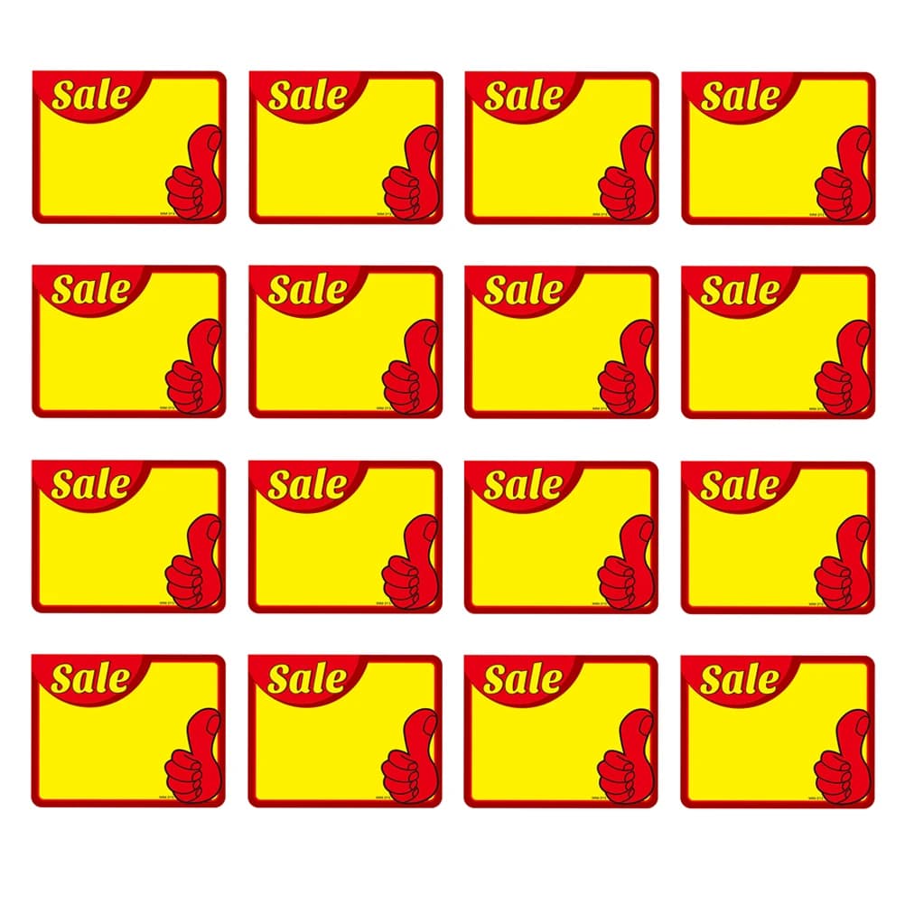 50pcs vente étiquette signes magasin étiquette de prix prix éclaté signe étiquette signe magasin de 