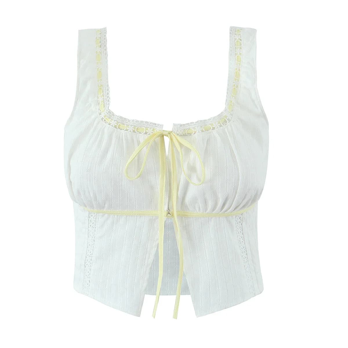Ensemble jupe en dentelle blanche pour femmes, tenues de plage d'été, ensembles assortis en coton, 2
