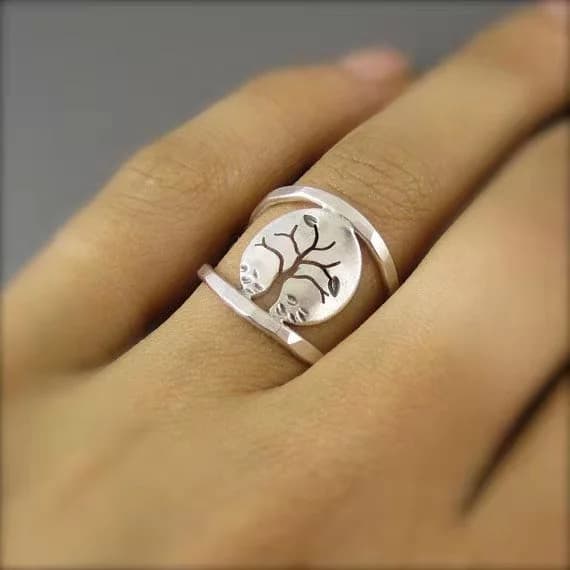 Bague arbre de vie Simple, à la mode, cadeau de vacances, nouvelle collection