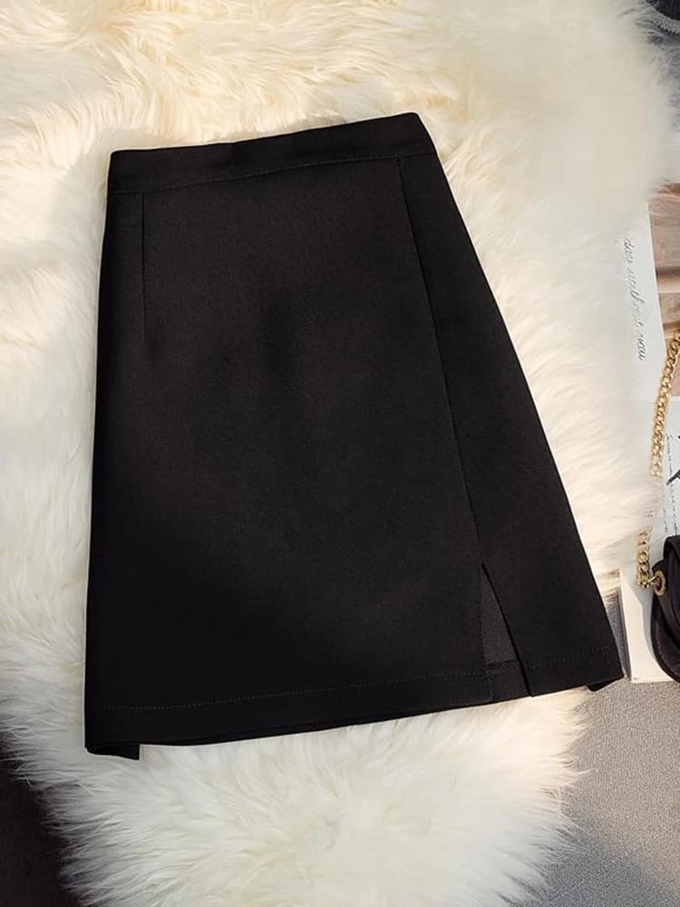 ZOpastels-Jupes taille haute pour femmes, mini jupe, coupe trapèze élégante, mince, tout assressenti