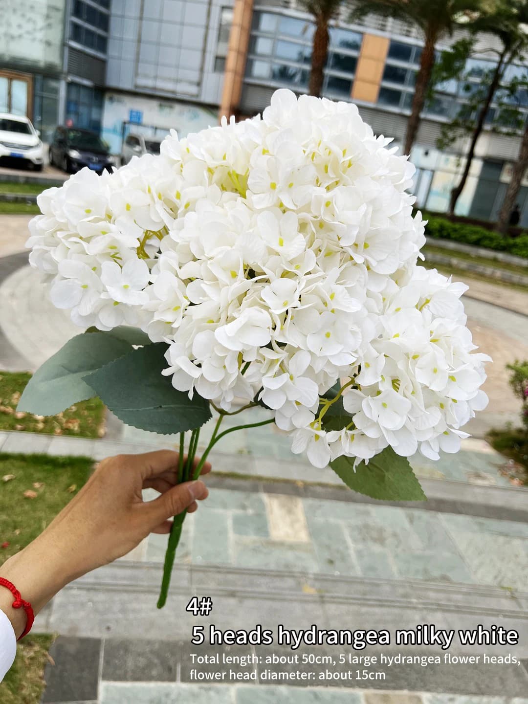 Grand Hortensia artificiel Macrophylla, vraiment tactile, grande tête, Bouquet de mariée, maison, ja
