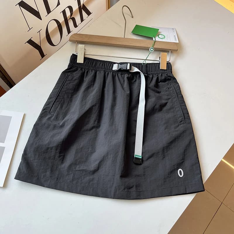 Jupe d'été taille élastique pour femmes, jupes courtes fines à séchage rapide pour l'extérieur, jupe