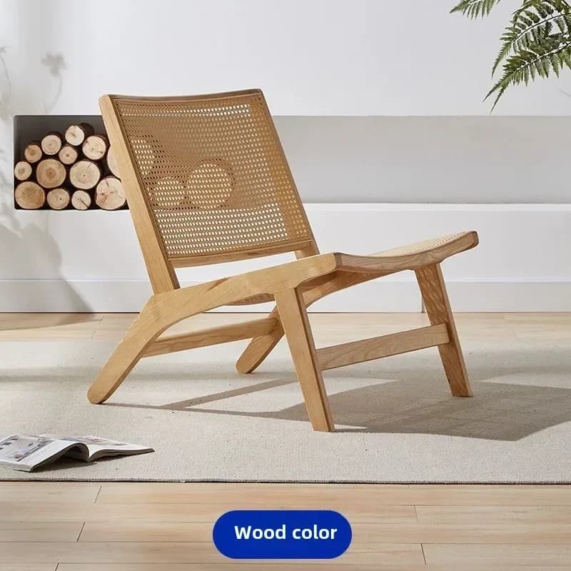 Chaise en bois massif, rotin, inclinable, loisirs, maison, chez l'habitant, simple, paresseux, canap