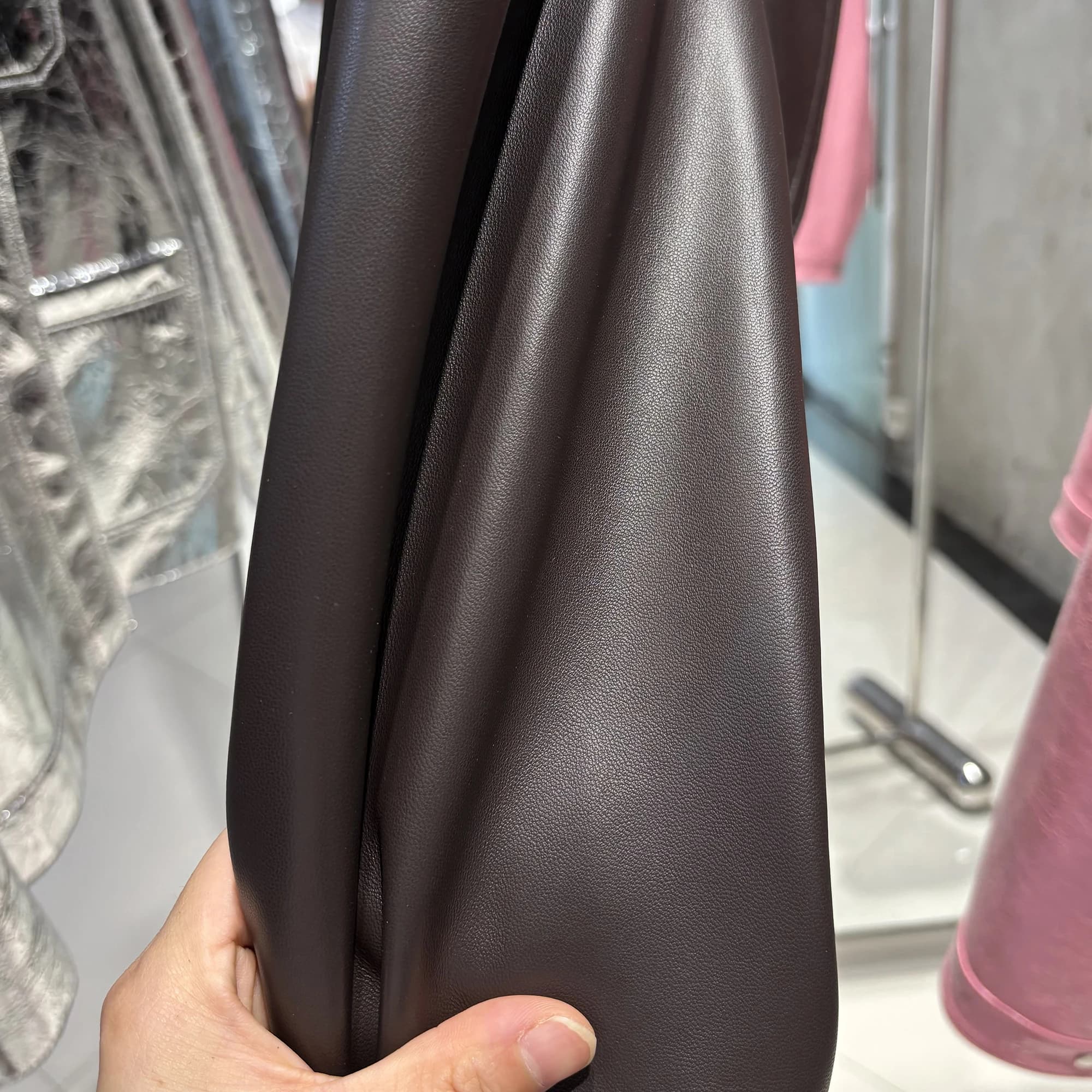 Jupe crayon en daim véritable YOLOAgain pour femme, jupe en daim à fente avant pour femme