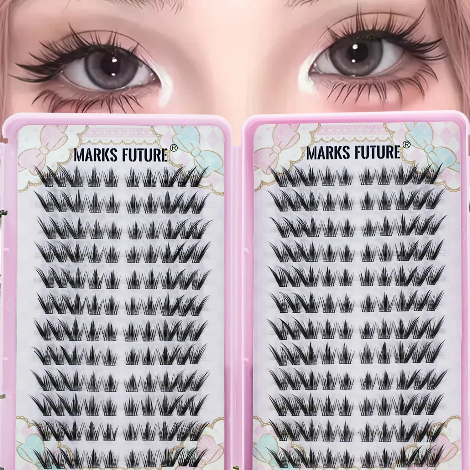 240 pièces de faux cils, grande capacité, boucle C, individuelle, style renard, œil de chat, style c