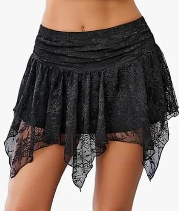 Jupe asymétrique sexy Y2K pour femme, idéale pour les vacances à la plage
