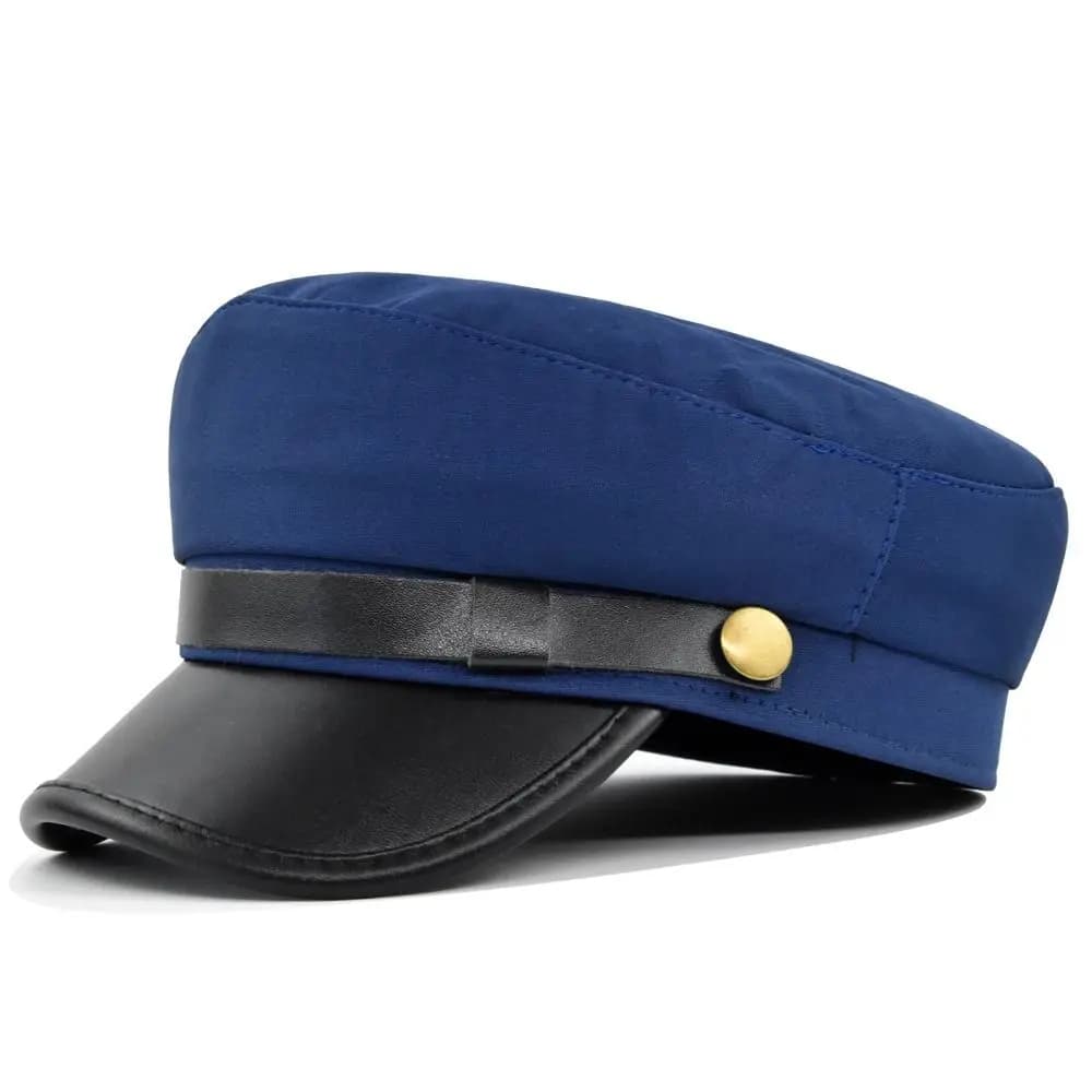 Casquette plate vintage marine style britannique, chapeau octogonal, béret, casquette à visière, cas