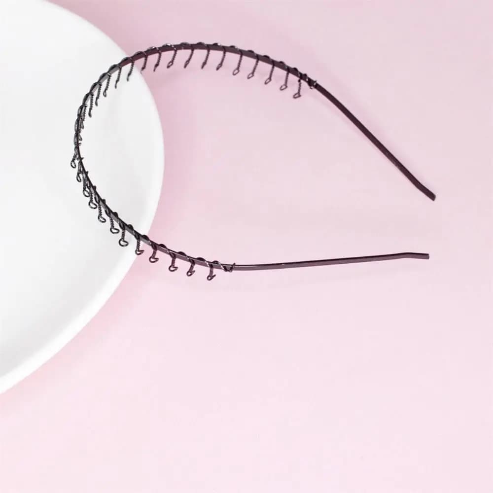 Elegnat croix vague forme bandeau printemps forme Simple mince métal cheveux cerceau chapeaux Double