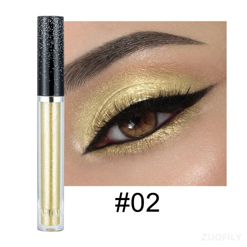 Fard à barrage liquide nacré, eyeliner scintillant, longue durée, imperméable, séchage rapide, maqui